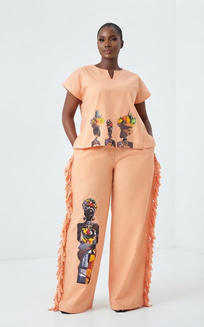 Afro Muse Fringe Two-Piece Set