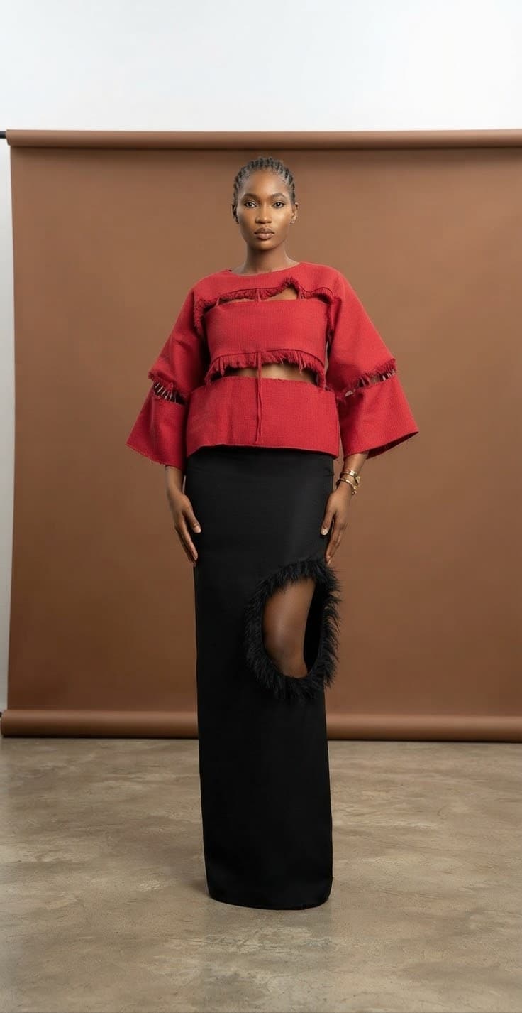Zuri Fringe Cut Out Two Piece Set