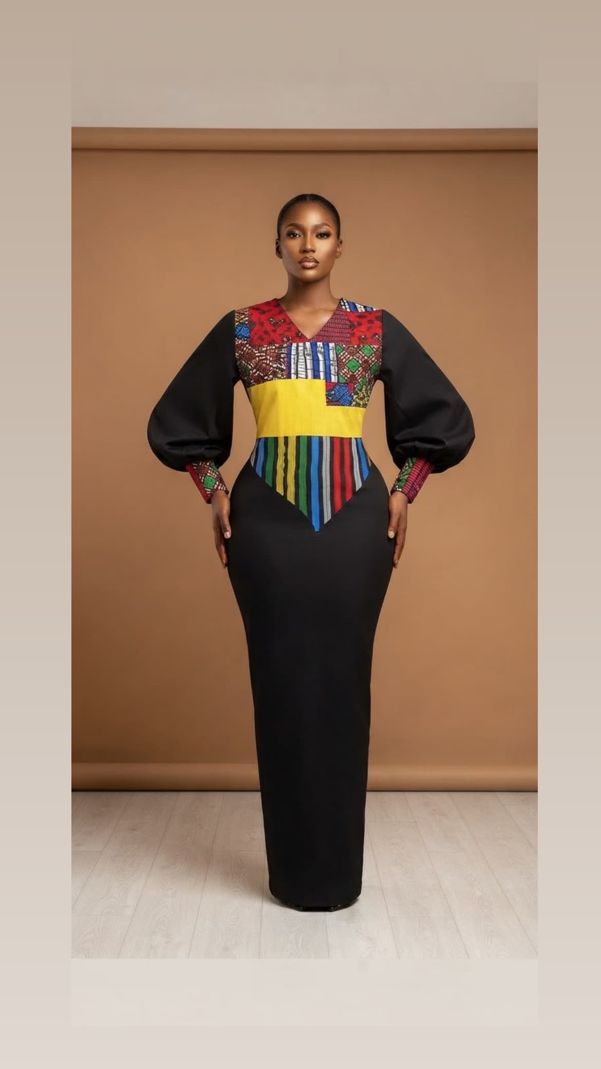 Amara Patchwork Maxi Dress