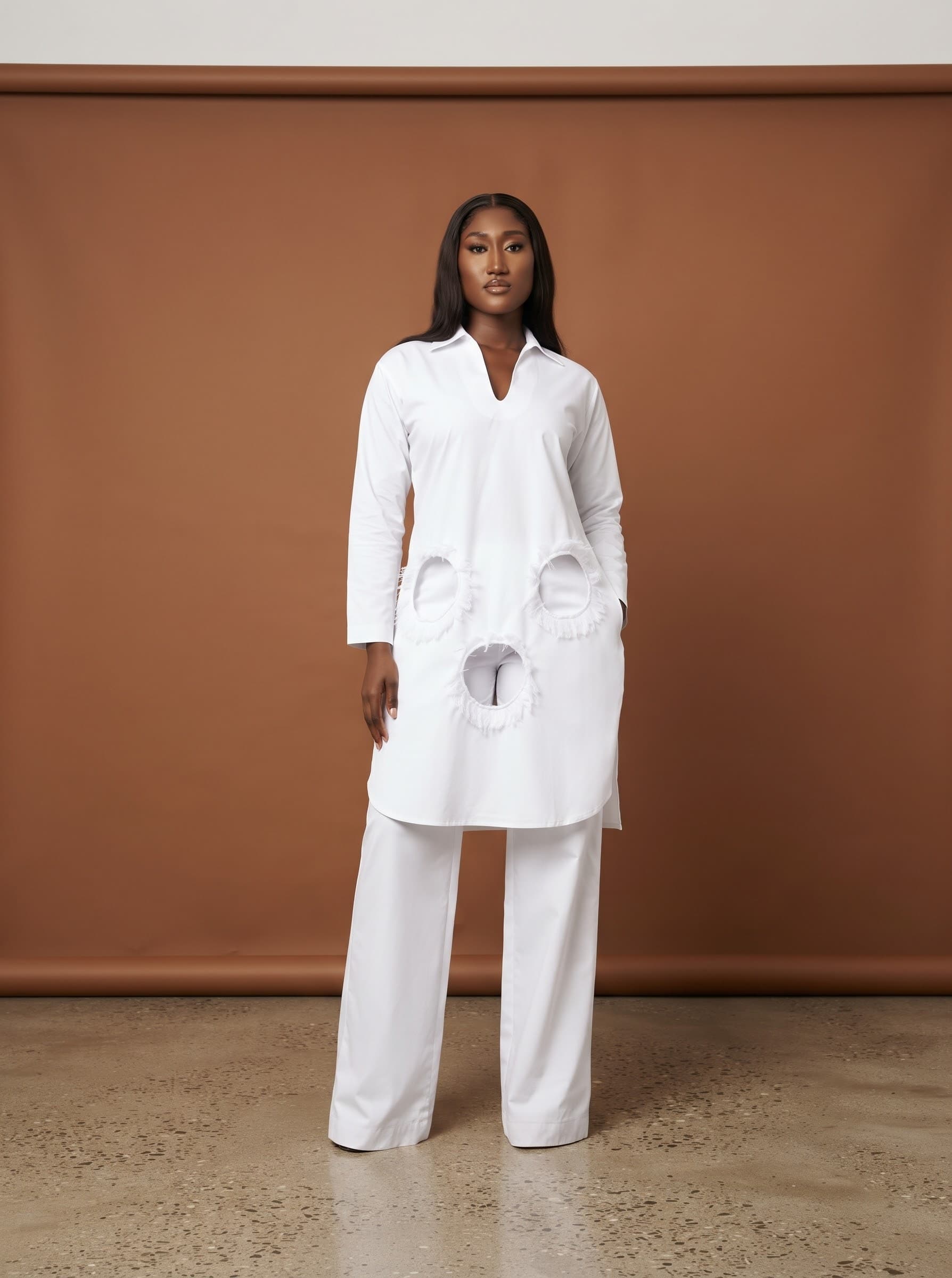 Zara White Statement Two Piece Set